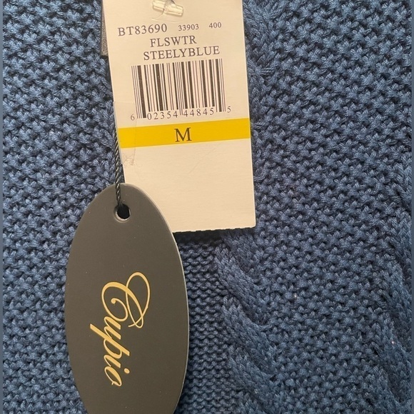 Cupio Steely Blue Fit & Flare Fall Sweater - Picture 5 of 10